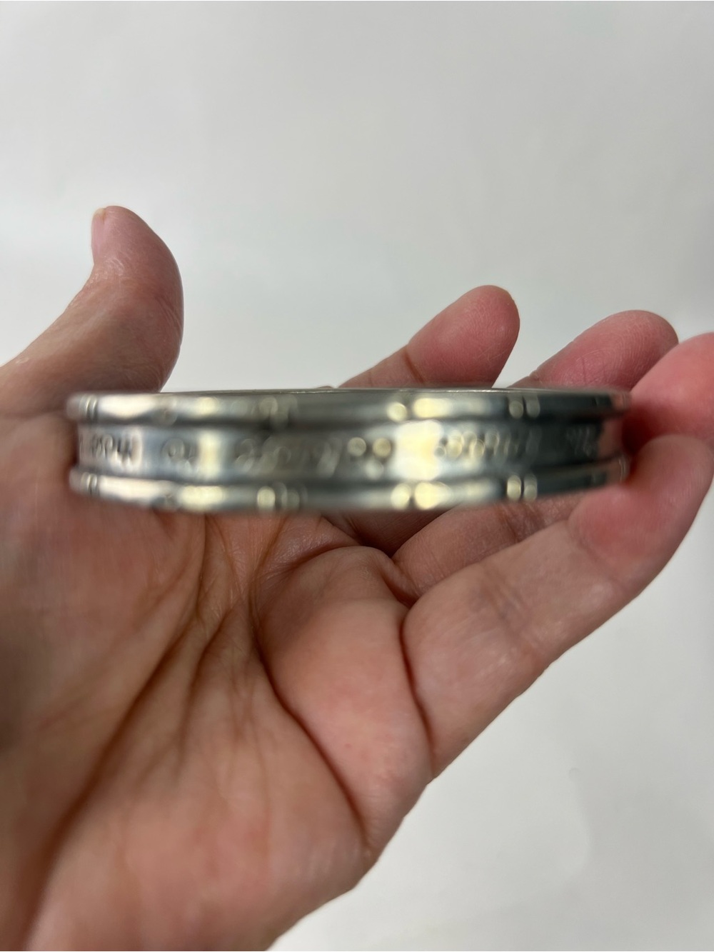Inspirational Quote Bangle Bracelet Silver Tone Eleanor Roosevelt Engraved‎